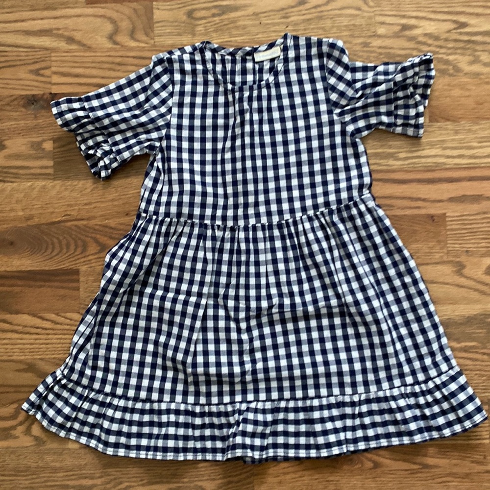 Navy & white Gingham 3-4yrs summer cotton dress by JoJo Maman Bébé